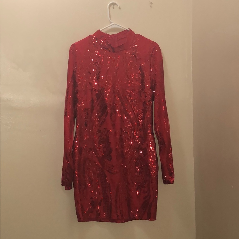 red dress